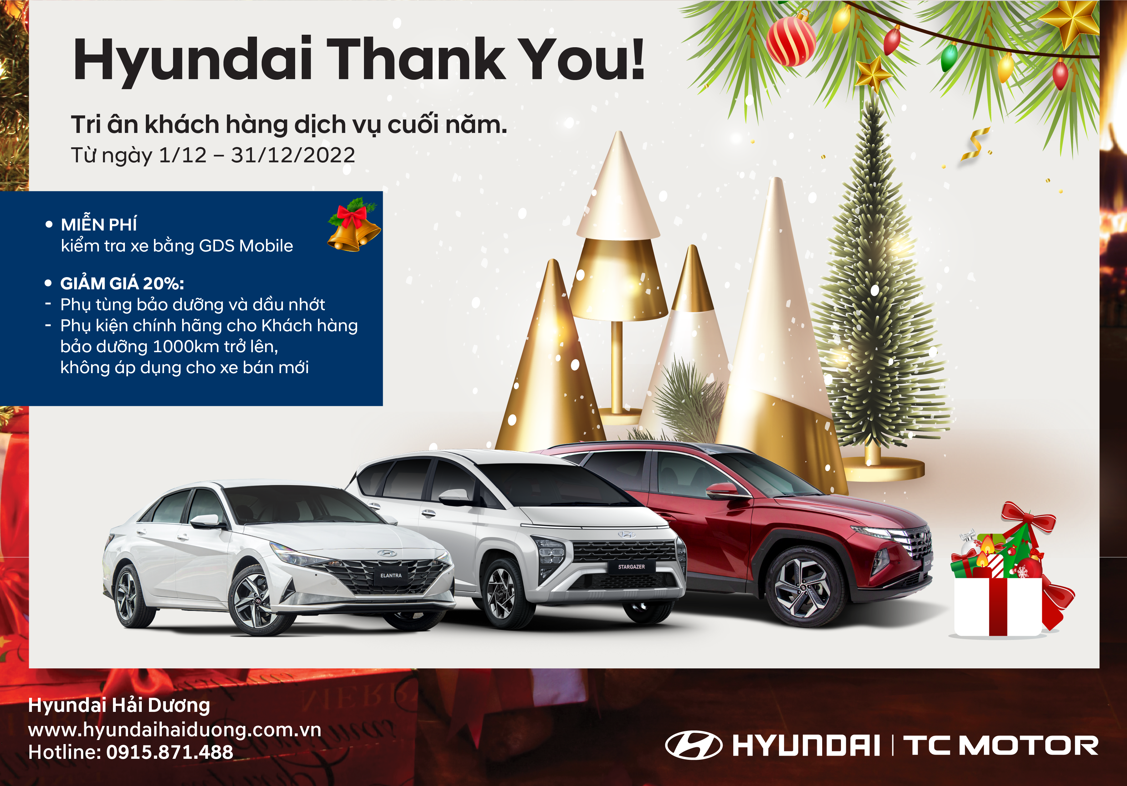 Chương trình Khuyến mại Dịch Vụ Hyundai Thank You!