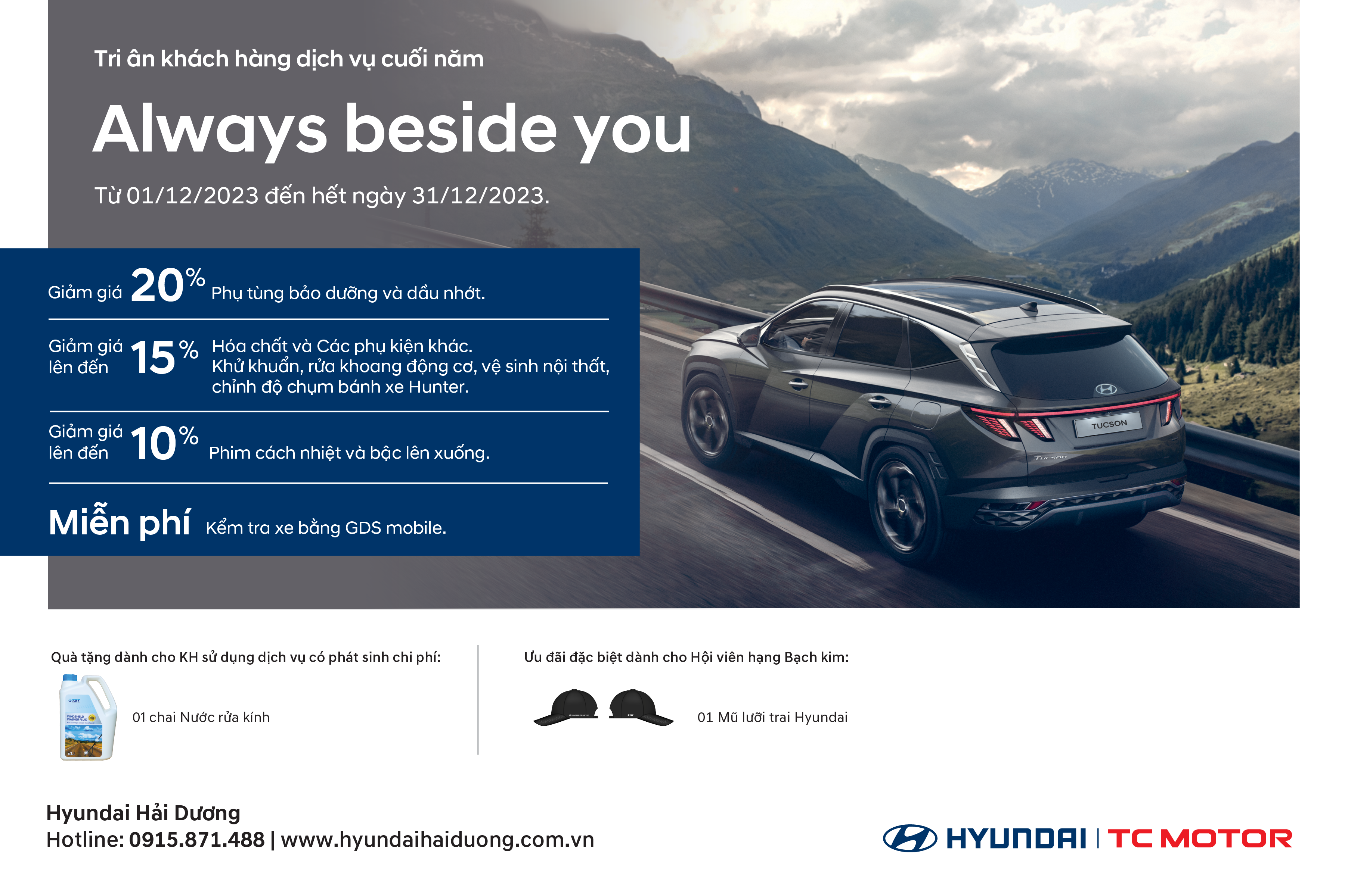 Hyundai Hải Dương tri ân KH dịch vụ cuối năm – ALWAYS BESIDE YOU