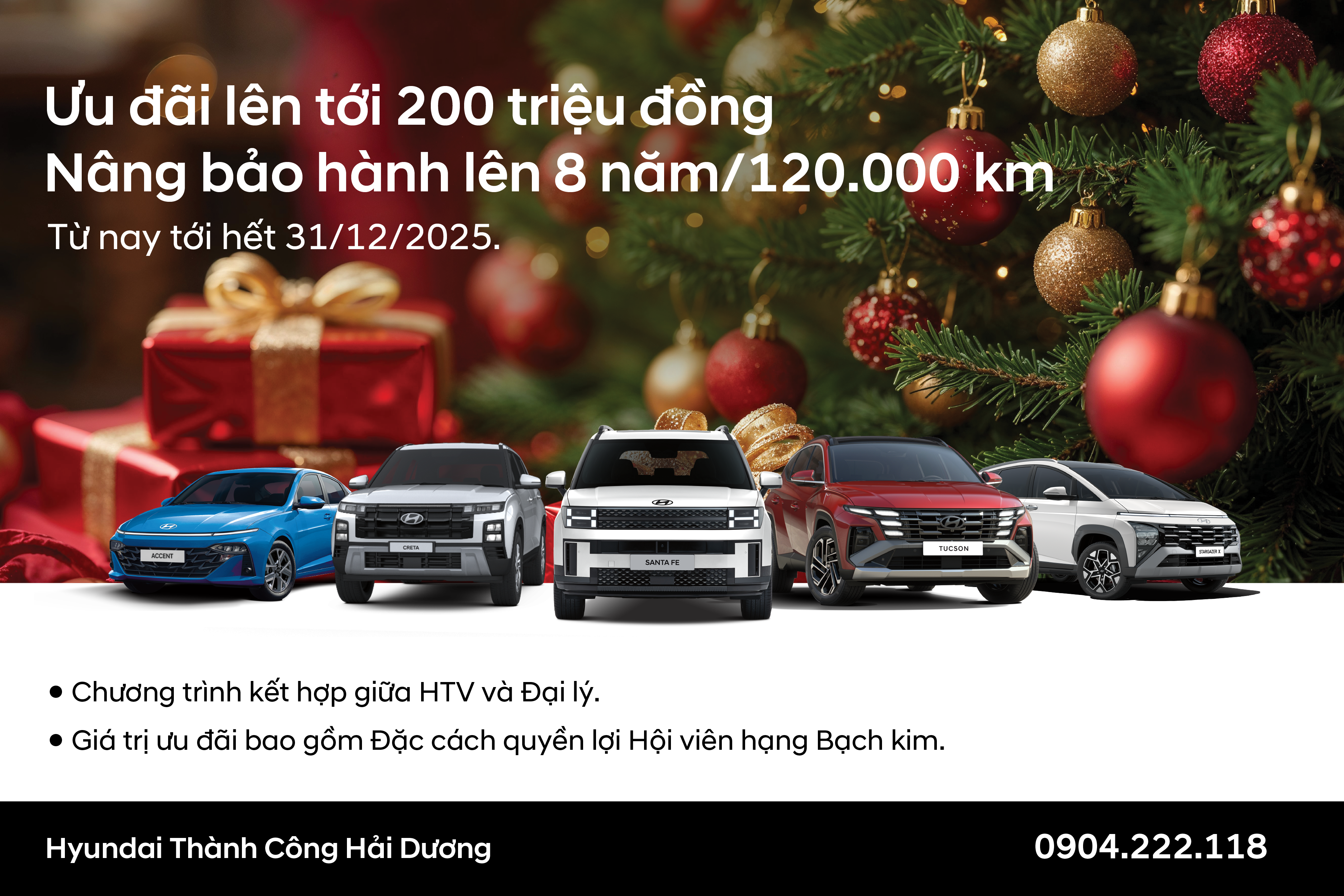 ƯU ĐÃI TỚI 200 TRIỆU – NÂNG BẢO HÀNH LÊN 8 NĂM/120.000KM