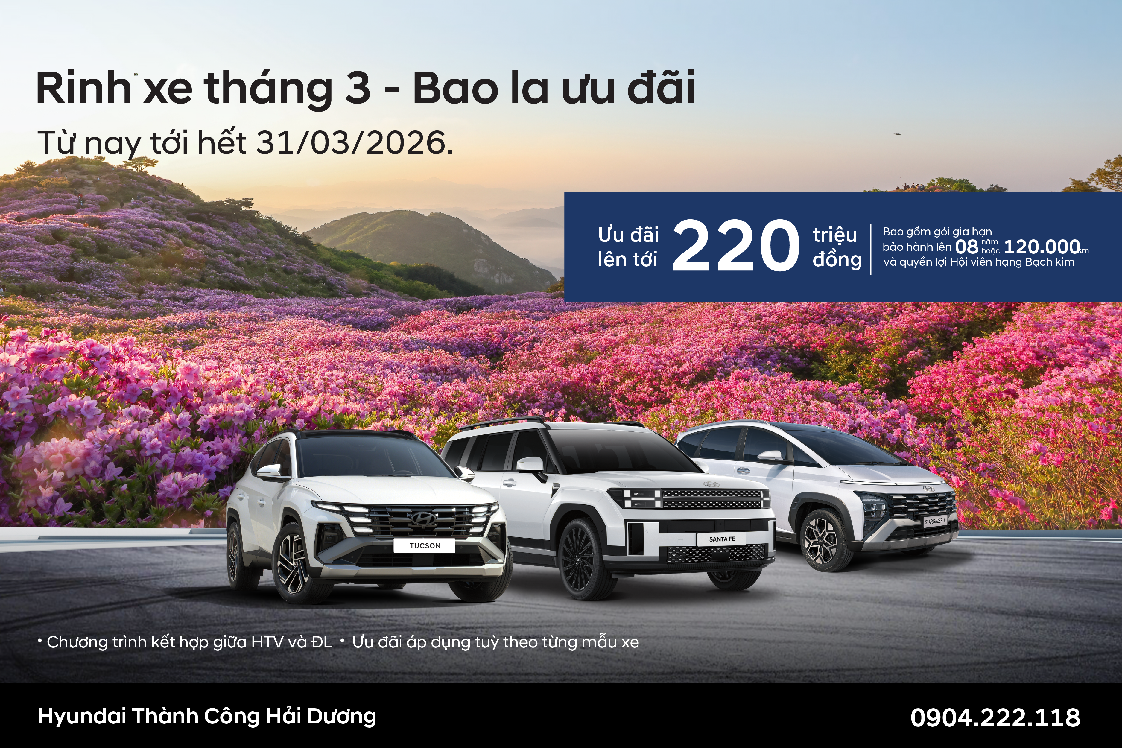 RINH XE THÁNG 3 – BAO LA ƯU ĐÃI