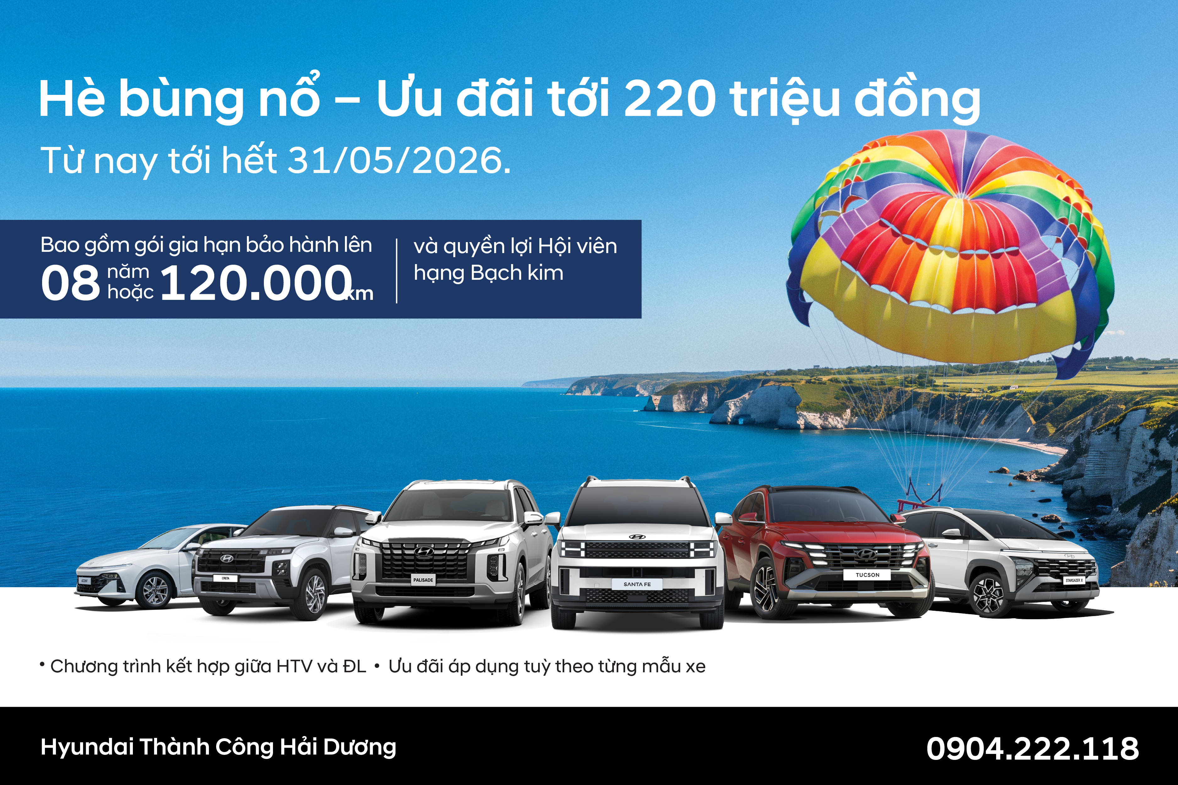 HYUNDAI HẢI DƯƠNG TRIỂN KHAI CHƯƠNG TRÌNH “HÈ BÙNG NỔ – ƯU ĐÃI TỚI 220 TRIỆU ĐỒNG”